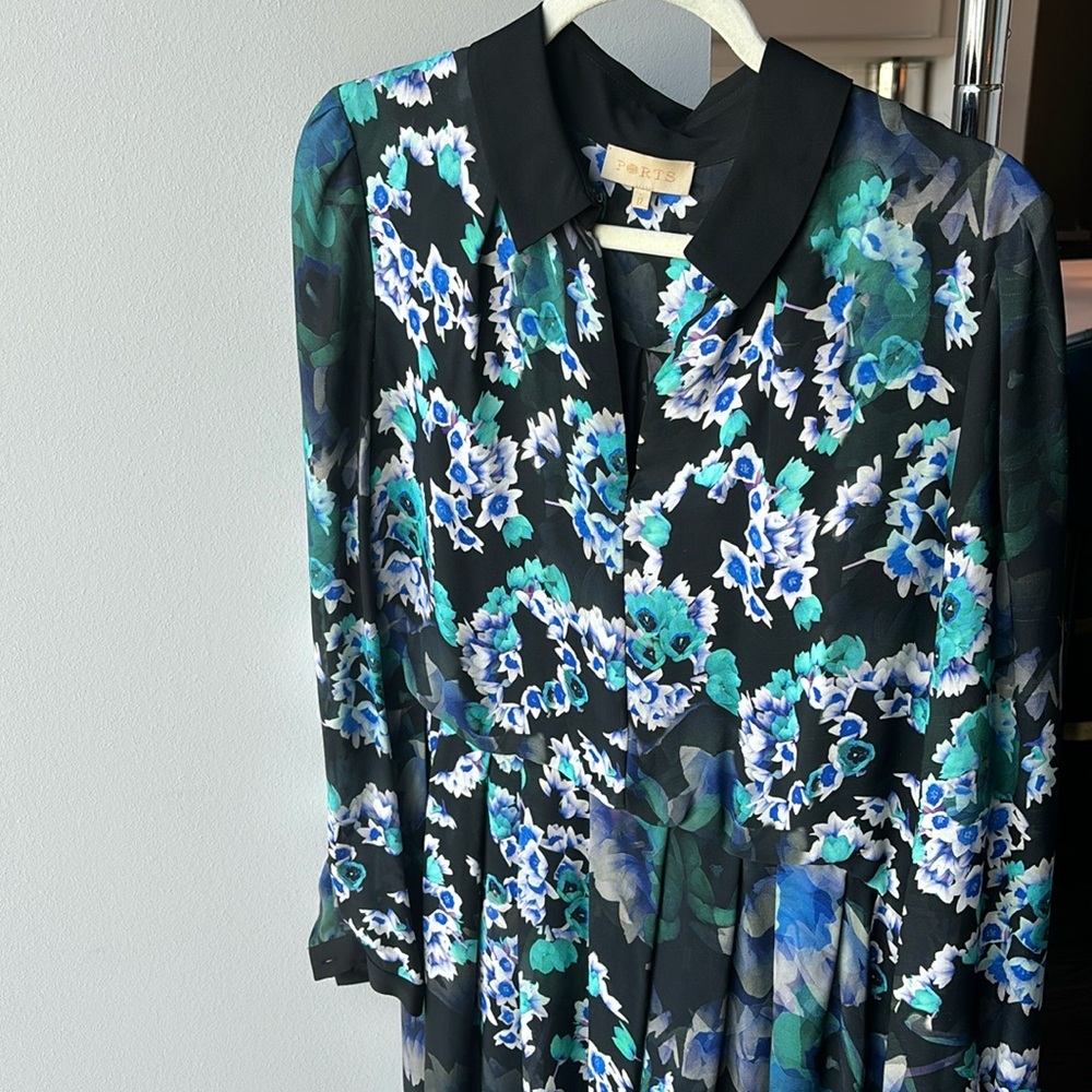 PORTS silk floral dress